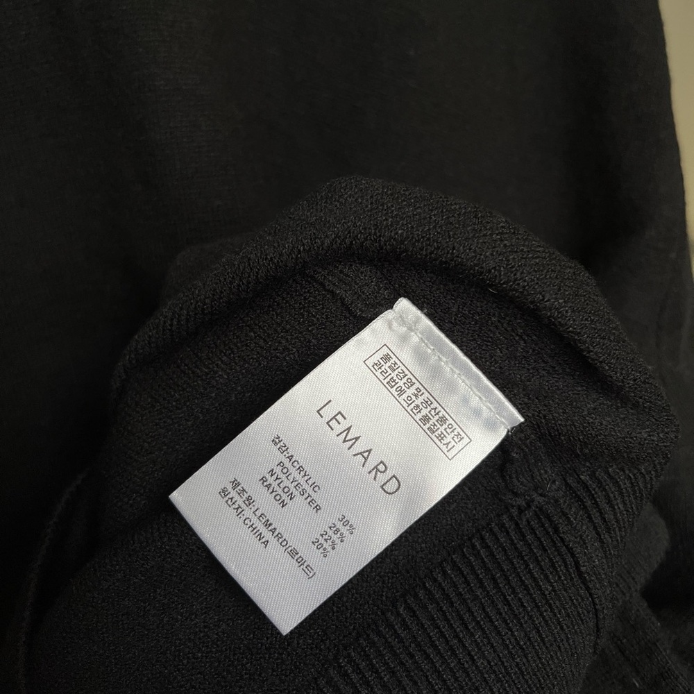 Lemard (Korean brand on Musinsa) Black Round Crewneck Knit Sweater Men’s M - Picture 4 of 5
